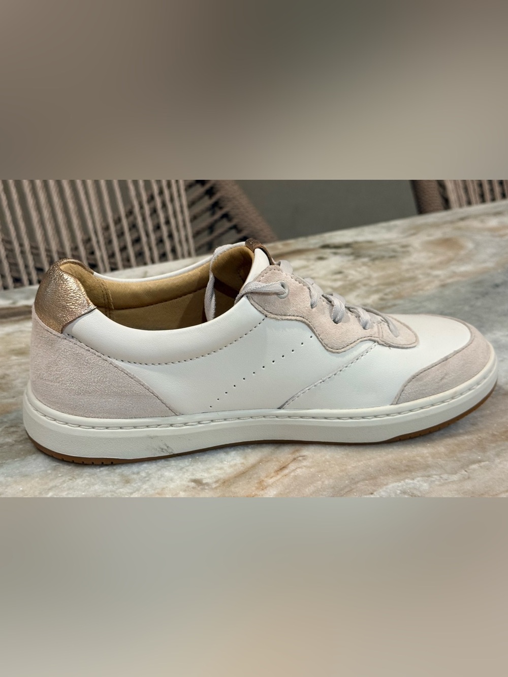 Women’s DANSKO Josey white & rose gold leather sneakers- Size 37 - Picture 8 of 10